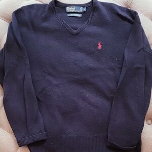 Polo by Ralph Lauren Men's V-Neck Black Sweater